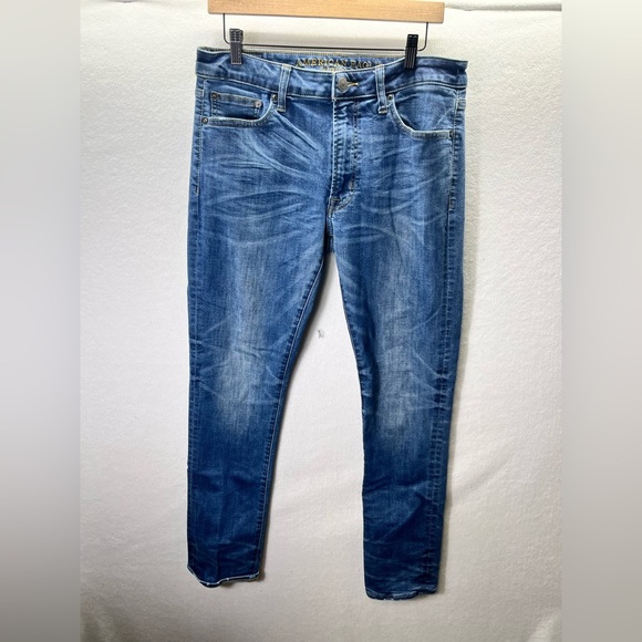 American Eagle Extreme Flex 4 Slim Jeans Men’s 33/32 Blue Denim Faded Look 2211 - Picture 1 of 10